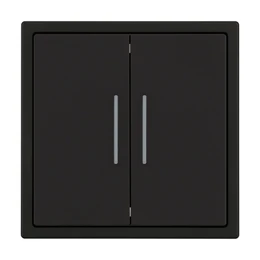 Фото #1 товара Механизм звонкового выключателя двухклавишный LED SWT-NOBE-MKR2-SFPL-L-BK (230V, 10A) (Arlight, Черный оникс)