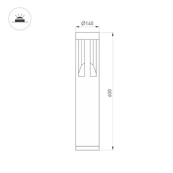 Фото #2 товара Светильник ландшафтный LGD-TIKTON-10W Warm3000 (Белый, 70 deg, 230V) (Arlight, IP65 Бетон, 3 года)