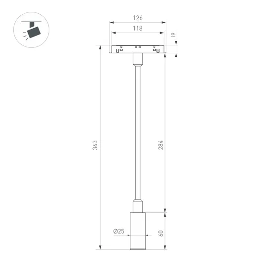 Фото #4 товара Светильник MAG-ORIENT-SPOT-FLEX-R25-3W Warm3000 (BK, 24 deg, 48V) (Arlight, IP20 Металл, 5 лет)