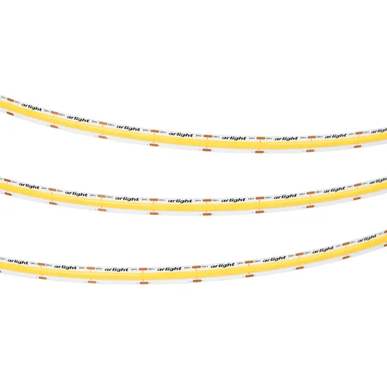 Фото #2 товара Светодиодная лента COB-X576-10mm 24V Warm3000 (15 W/m, IP20, 5m) (Arlight, высок.эфф.150 лм/Вт)