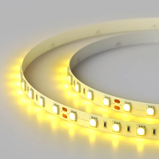 Фото #4 товара Светодиодная лента RT 2-5000 24V Yellow 2x (5060, 300 LED, LUX) (Arlight, 14.4 Вт/м, IP20)