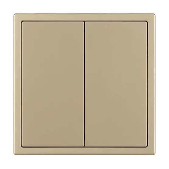Фото товара Механизм выключателя двухклавишный перекрёстный SWT-NOBE-MKX2-SFPL-GD (230V, 10A) (Arlight, Золотой песок)