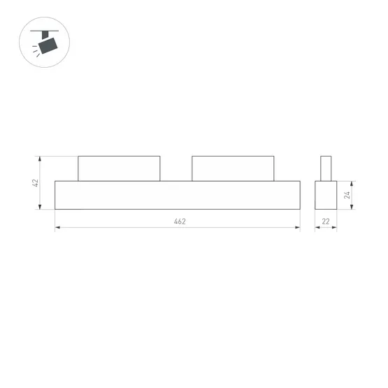 Фото #5 товара Светильник MAG-FLEX-FLAT-L465-16W Day4000 (BK, 80 deg, 48V) (Arlight, IP20 Металл, 5 лет)