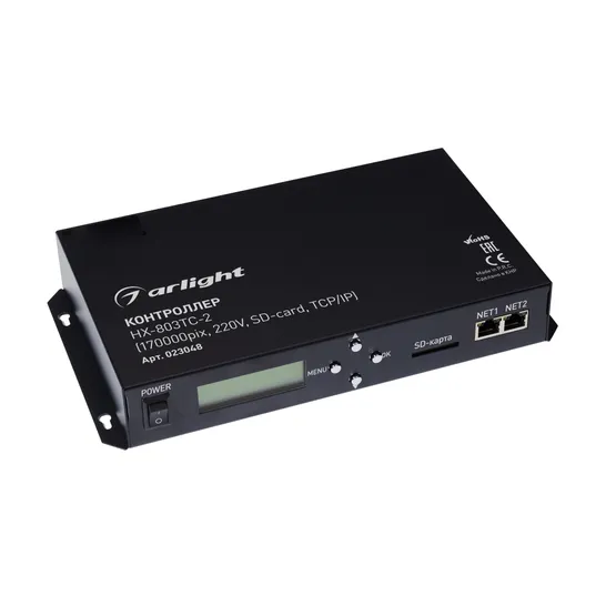 Фото товара Контроллер HX-803TC-2 (170000pix, 220V, SD-card, TCP/IP) (Arlight, -)