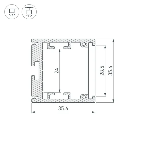 Фото #2 товара Профиль SL-ARC-3535-D1500-W90 WHITE (1180мм, дуга 1 из 4) (Arlight, Алюминий)