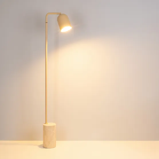 Фото #2 товара Светильник SP-MASON-FLOOR-R143-6W Warm3200-MIX (BG, 120 deg, 230V) (Arlight, IP20, Травертин, 5 лет)