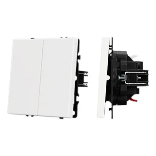 Фото товара ARL NOBE Выключатель звонковый 2 кл софт-тач белый кварц SWT-MKR2-SFPL-WH (250V, 10A) (Arlight, -)