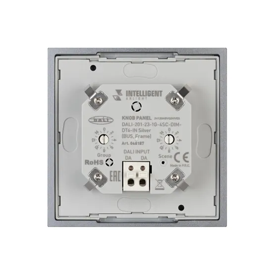 Фото #2 товара INTELLIGENT ARLIGHT Кнопочная панель DALI-201-23-1G-4SC-DIM-DT6-IN Silver (BUS, Frame) (IARL, IP20 Металл, 3 года)