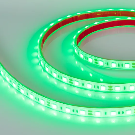 Фото #3 товара Светодиодная лента RTW 2-5000PGS 12V Green 2x (5060, 300 LED, LUX) (Arlight, 14.4 Вт/м, IP67)