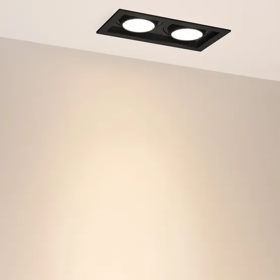 Фото #5 товара Светильник MS-VORTEX-BUILT-S210x117-2x20W Warm3000 (BK-BK, 20 deg, 230V) (Arlight, IP20 Металл, 5 лет)