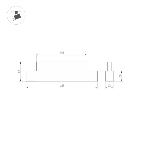 Фото #8 товара Светильник MAG-ORIENT-FLAT-L235-8W Warm3000 (BK, 80 deg, 48V, DALI) (Arlight, IP20 Металл, 5 лет)