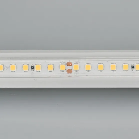 Фото #3 товара Светодиодная лента RTW 2-5000PS-50m 24V Warm2700 2x (2835, 160 LED/m, LUX) (Arlight, 12 Вт/м, IP67)