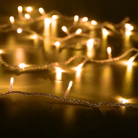 Фото #1 товара Светодиодная гирлянда ARD-STRING-HOME-5000-CLEAR-50LED-STD WARM (230V, 3.5W) (Ardecoled, IP20)