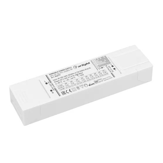 Фото товара Блок питания SPV-SP-20-PFC-ZIGBEE-RF (20W, 9-42V, 0.3-0.7A, 2.4GHz) (Arlight, IP20 Пластик, 5 лет)