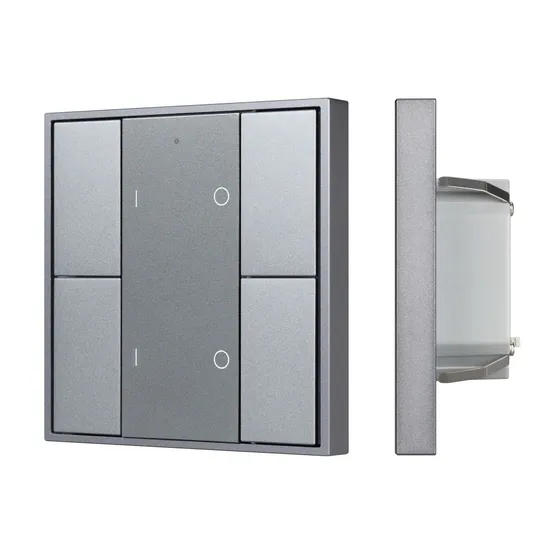 Фото #1 товара INTELLIGENT ARLIGHT Кнопочная панель DALI-201-23-2G-DIM-DT6-IN Silver (BUS, Frame) (IARL, IP20 Металл, 3 года)