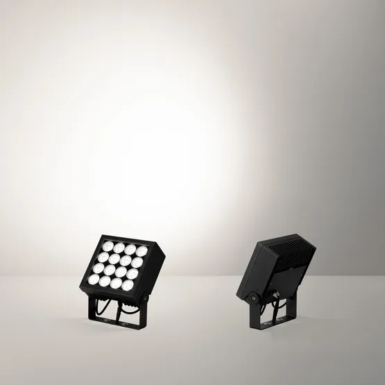 Фото #2 товара Прожектор KT-BLOCK-S220x220-50W RGBW-Day (Графит, 60 deg, 24V, DMX512) (Arlight, IP66 Металл, 3 года)