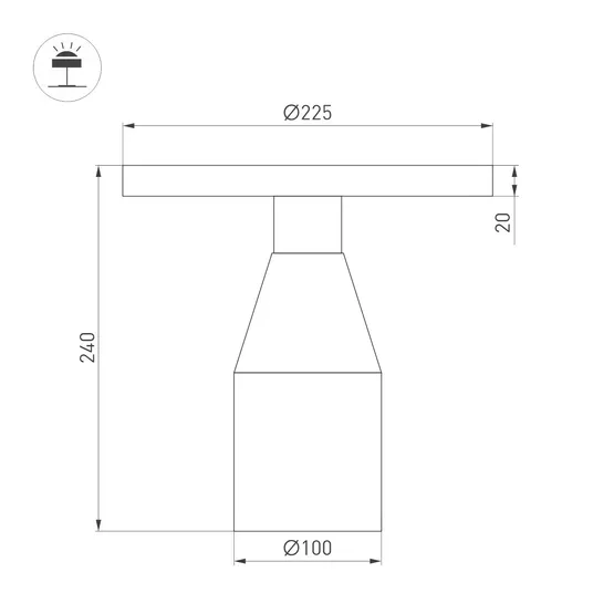Фото #11 товара Светильник SP-CROOD-TAB-R22.5x24-7W Warm3200-MIX (RD-BRG, 140 deg, 230V) (Arlight, IP20, Травертин, 5 лет)
