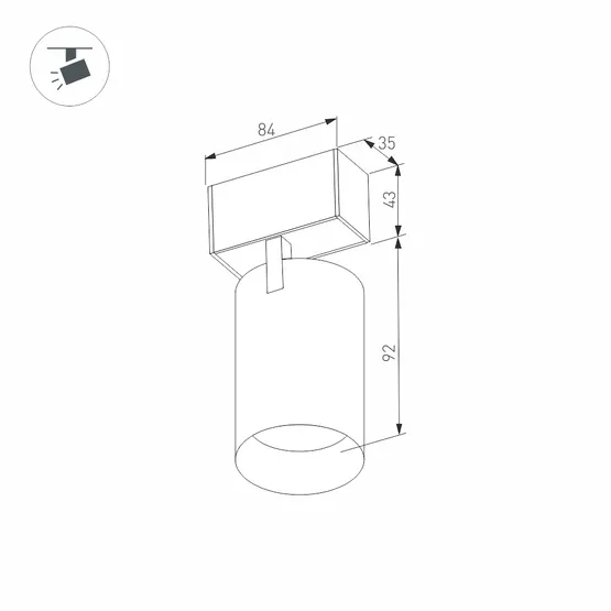 Фото #3 товара Светильник MAG-SPOT-45-R85-3W Warm3000 (BK, 20 deg, 24V) (Arlight, IP20 Металл, 3 года)