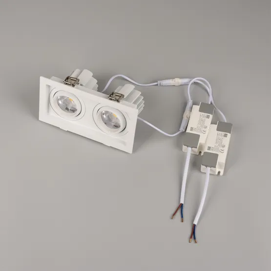 Фото #5 товара Светильник MS-VORTEX-BUILT-S170x90-2x12W Warm3000 (WH-WH, 20 deg, 230V) (Arlight, IP20 Металл, 5 лет)