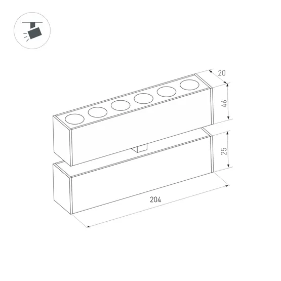 Фото #8 товара Светильник MAG-DOTS-FOLD-25-S200-6W Warm3000 (BK, 30 deg, 24V) (Arlight, IP20 Металл, 3 года)