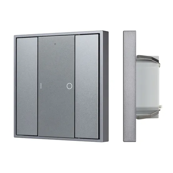Фото #1 товара INTELLIGENT ARLIGHT Кнопочная панель DALI-201-23-1G-DIM-DT6-IN Silver (BUS, Frame) (IARL, IP20 Металл, 3 года)