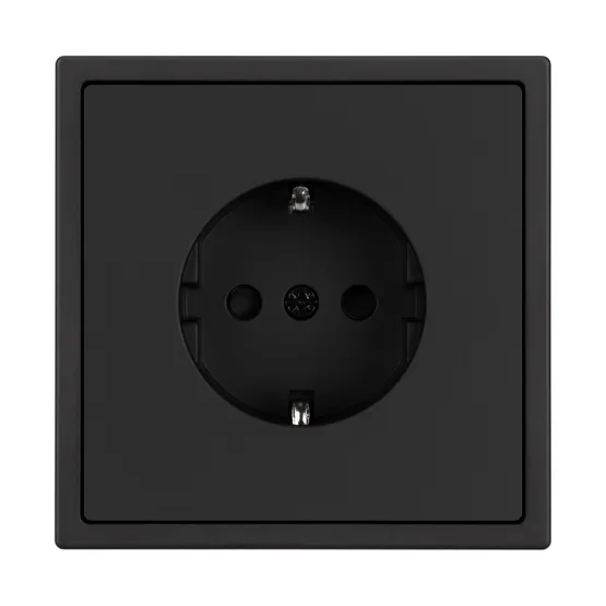 Фото #3 товара Механизм электрической розетки SCT-NOBE-MEU1-SFPL-BK (230V, 16A) (Arlight, Черный оникс)