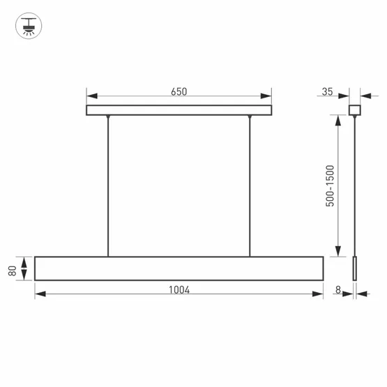 Фото #9 товара Светильник SP-BLADE-S1000x80-30W Warm3000 (BK, 110 deg) (Arlight, IP20 Металл, 3 года)