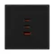 Минифото #3 товара Механизм розетки с быстрой USB зарядкой SCT-NOBE-MUACC-SFPL-FC-BK (65W, QC3) (Arlight, -)