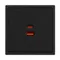 Минифото #3 товара Механизм розетки с быстрой USB зарядкой SCT-NOBE-MUAC-SFPL-FC-BK (65W, QC3) (Arlight, Черный оникс)