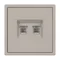 Минифото #4 товара Механизм сдвоенной телефонной розетки SCT-NOBE-MTL2-SFPL-CA (RJ-11, 4C) (Arlight, Кашемир)