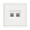 Минифото #4 товара Механизм сдвоенной компьютерной розетки SCT-NOBE-MPC2-SFPL-WH (RJ-45, CAT6) (Arlight, Белый кварц)