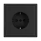 Минифото #3 товара Механизм электрической розетки SCT-NOBE-MEU1-SFPL-BK (230V, 16A) (Arlight, Черный оникс)